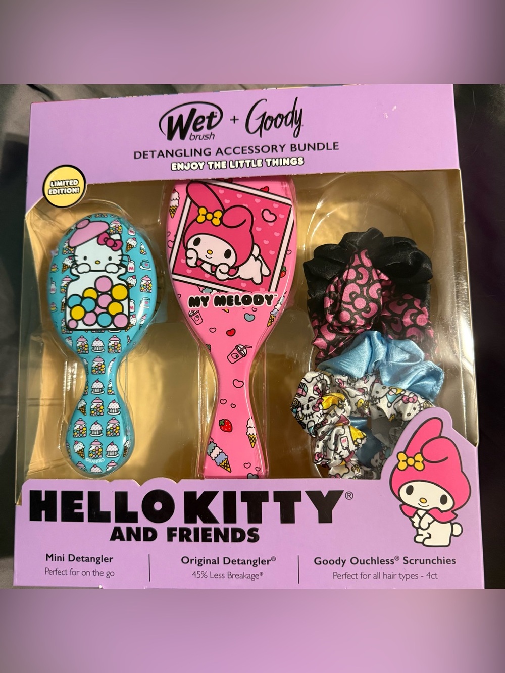 Wet Brush Hello Kitty & Friends + Goody Detangling Accessory Bundle